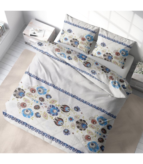 Pillow cover “Blue Folk”. Pillowcases 50x70