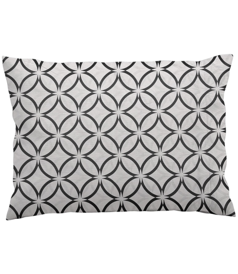Pillow cover “Grey Retro Rings”. Pillowcases 50x70