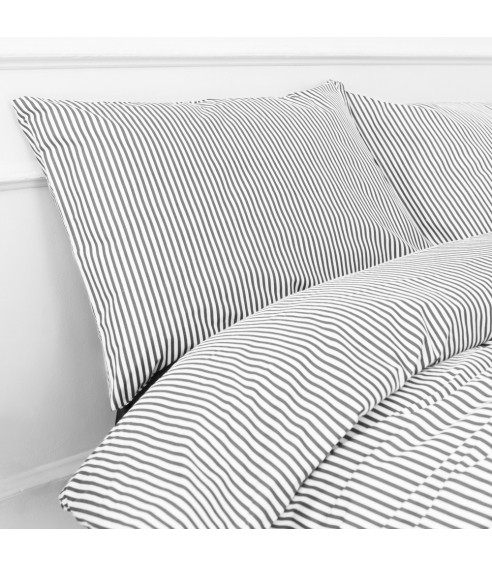 Pillowcase “Grey Stripes Cotton” 1 pc. Pillowcases 50x70