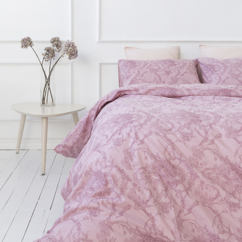 Pillow cover “Toile de Jouy Red” – 1 piece.. Decorative pillow covers. Stylish cushion cover for bedroom decor