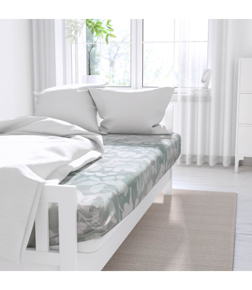 Bed Sheet „Emerald Boughs“. Flat sheets