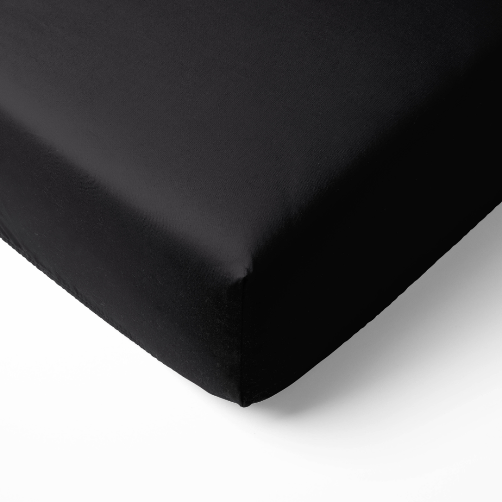 Bed Sheet "Ozai", 150x220 cm, 200x220 cm, 220x240 cm. Black bed sheet, offering a dramatic and luxurious touch to your bedding ensemble.