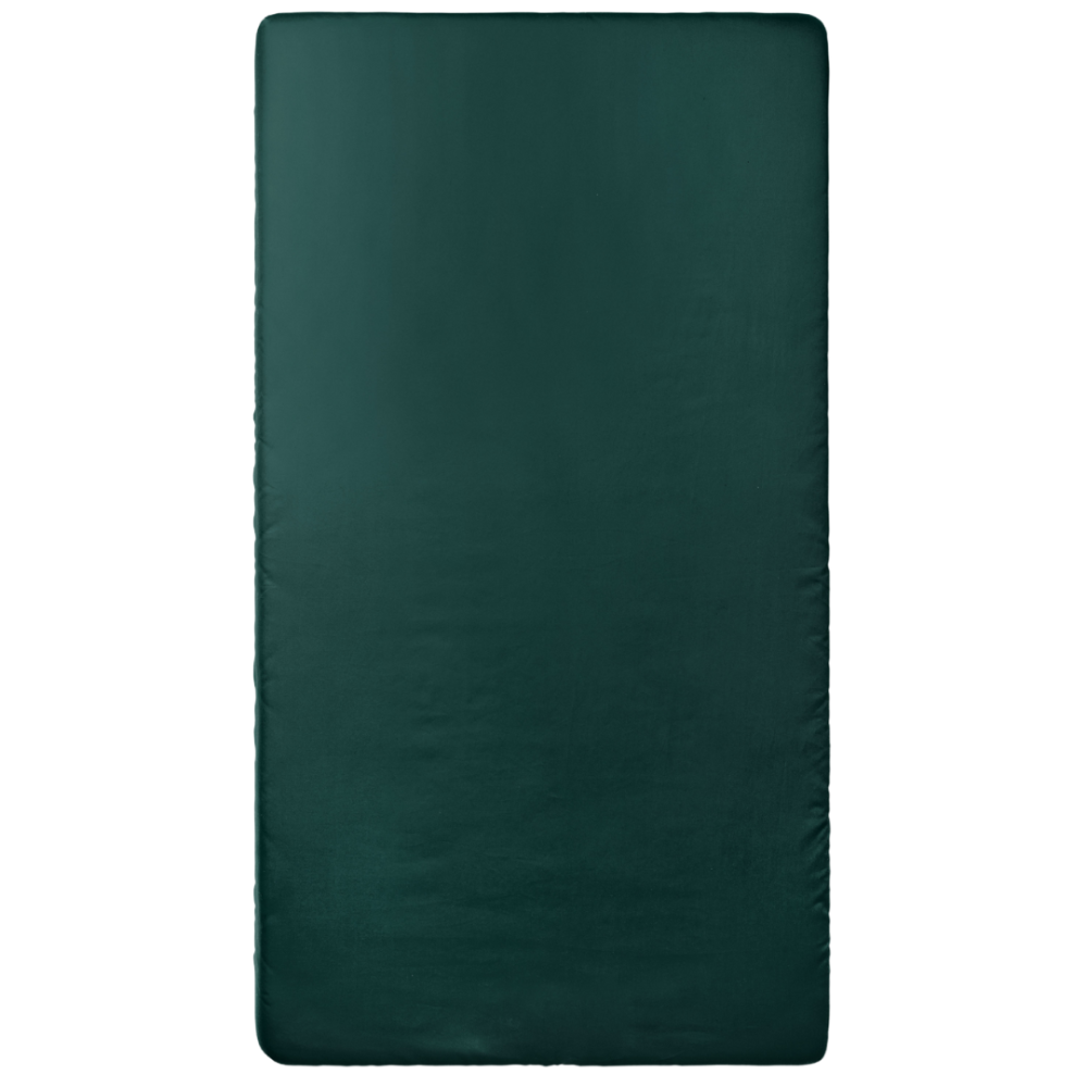 Fitted Sheet „Basil fitted sheet“. Fitted sheets 160x200, 90x200 cm, 140x200 cm, 160x200 cm, 180x200 cm. Bold green fitted sheet evenly wrapping the mattress.