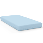 Fitted Sheet „Blizzard“. Fitted sheets 160x200, 80x200 cm, 90x200 cm, 140x200 cm, 160x200 cm, 180x200 cm. Light blue fitted sheet with elastic