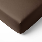 Fitted Sheet „Brunette“. Fitted sheets 160x200, 90x200 cm, 140x200 cm, 160x200 cm, 180x200 cm. Brown fitted sheet with a simple design