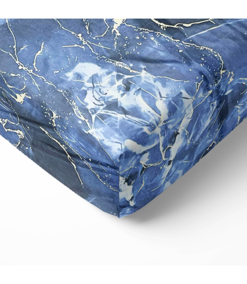 Fitted Sheet „Cosmic Blue“. Fitted sheets 90x200
