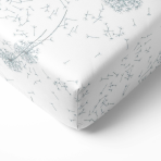 Fitted Sheet „Dandelion puff“. Fitted sheets 160x200, 90x200 cm, 140x200 cm, 160x200 cm, 180x200 cm. Elegant fitted sheet with a dandelion puff motif