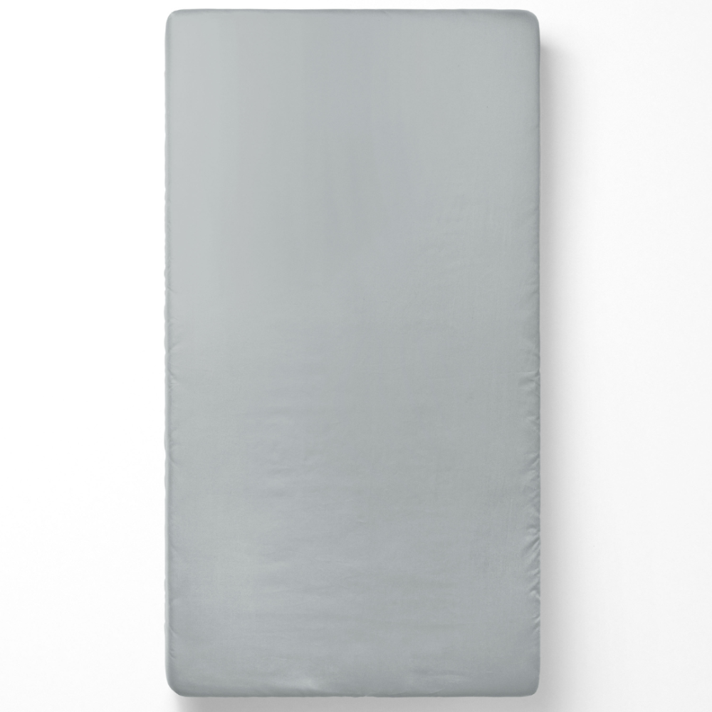 Fitted Sheet "Harbor". Fitted sheets 160x200, 90x200 cm, 140x200 cm, 160x200 cm, 180x200 cm. Light grey sheet with elastic corners