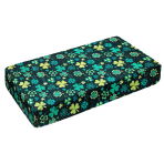 Fitted Sheet „Lucky Leaf“. Fitted sheets 160x200, 90x200 cm, 140x200 cm, 160x200 cm, 180x200 cm. Dark green fitted sheet with a delicate clover pattern, adding a natural touch to your bedding.