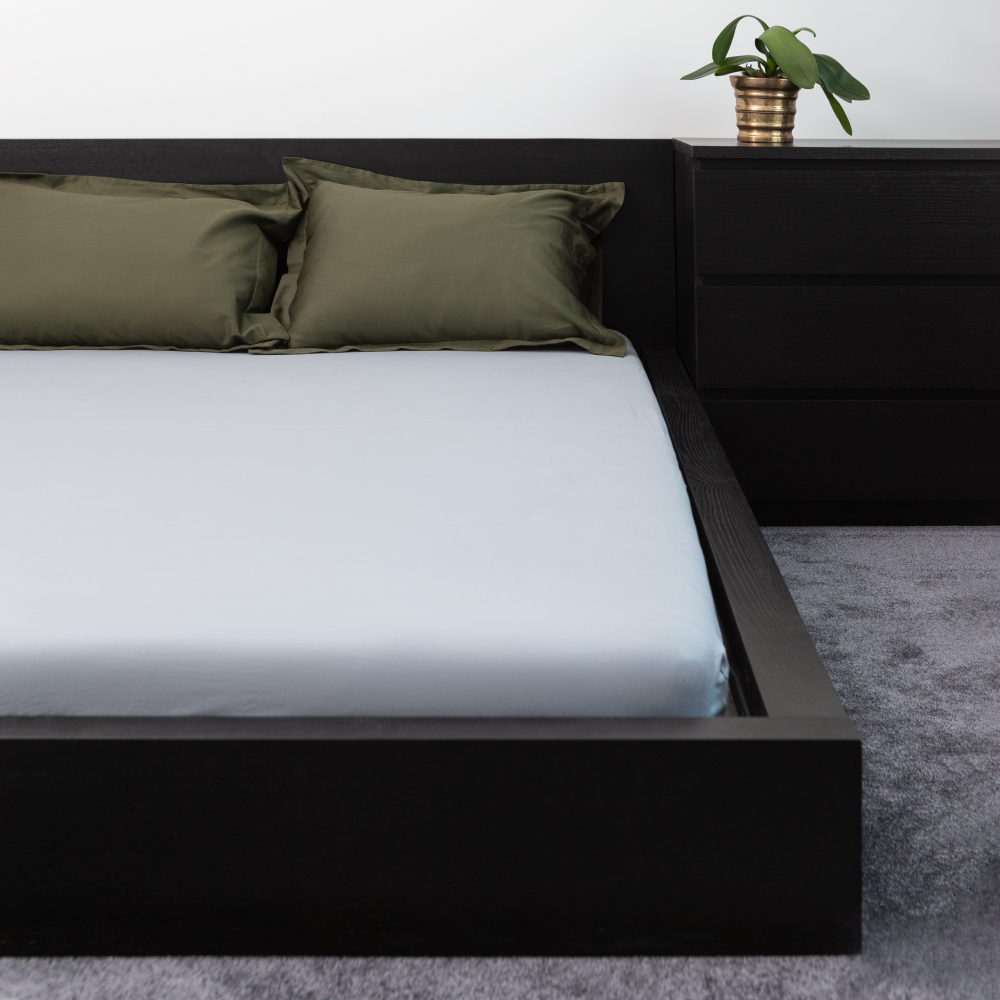 Fitted Sheet „Misty Grey“, 180x210 cm, 200x200 cm, 200x220 cm