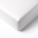 Fitted Sheet „White cotton“, 90x200 cm, 140x200 cm, 160x200 cm, 180x200 cm. Classic white bed sheet