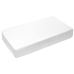 Fitted Sheet „White Stripes“. Fitted sheets 90x200, 90x200 cm, 140x200 cm, 160x200 cm, 180x200 cm. White fitted sheet with a striped pattern gives a sense of cleanliness and light in any bedroom.