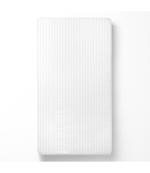 Fitted Sheet „White Stripes“. Fitted sheets 90x200
