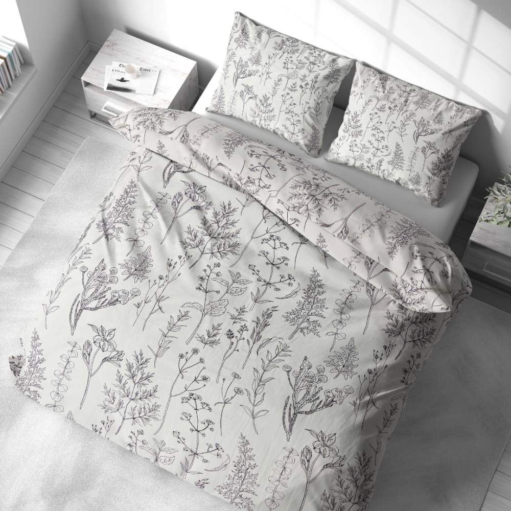 Bedding Set „Alkali“. Purple bedding, 140x200 cm, 200x200 cm, 200x220 cm