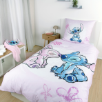 Bedding Set „Angel and Stitch“. Kids bedding, 135x200 cm. Pink bedding design with stitch, angel and floral motifs. Bedding Set „Angel and Stitch“. Kids bedding, 135x200 cm. Pink bedding design with stitch, angel and floral motifs.