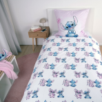 Bedding Set „Angel and Stitch“. Kids bedding, 135x200 cm. Bedding set in pastel pink and blue tones with stitch and angel. Bedding Set „Angel and Stitch“. Kids bedding, 135x200 cm. Bedding set in pastel pink and blue tones with stitch and angel.
