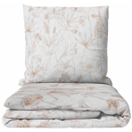 Bedding Set „Aubrielle“. Bedding sets 155x200, 140x200 cm, 150x200 cm, 160x200 cm, 180x200 cm, 200x200 cm, 200x220 cm, 220x240 cm. Light bedding set with delicate brown botanical pattern