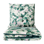 Bedding Set „Berries“. Patterned bedding sets, 180x200 cm. Bedding set with green leaf and berry print