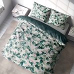 Bedding Set „Berries“. Patterned bedding sets, 180x200 cm. Floral and leafy bedding on a light background