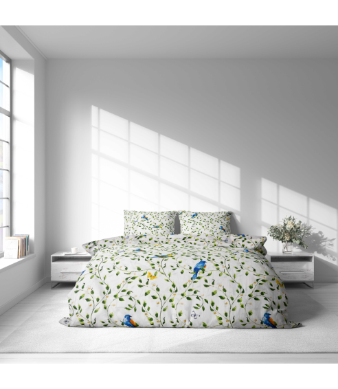 Bedding Set „Birds in Bloom“. Cotton bedding sets