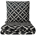 Bedding Set „Black Retro Rings“. Bedding sets 155x200, 140x200 cm, 150x200 cm, 160x200 cm, 180x200 cm, 200x200 cm, 200x220 cm, 220x240 cm