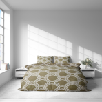 Bedding Set „Olive Orbit“. Bedding sets 155x200, 140x200 cm, 150x200 cm, 160x200 cm, 180x200 cm, 200x200 cm, 200x220 cm, 220x240 cm