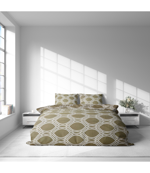 Bedding Set „Olive Orbit“. Cotton bedding sets