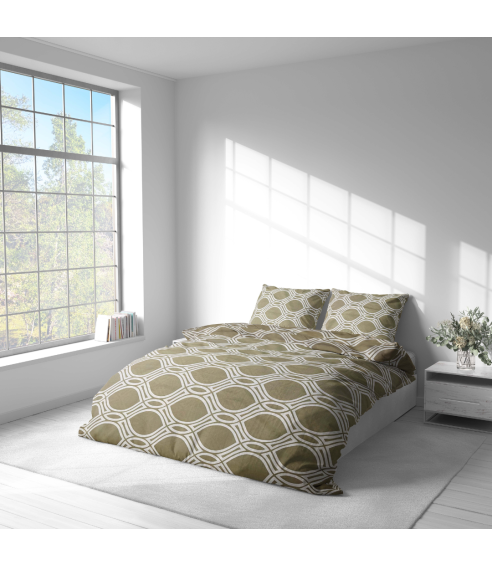 Bedding Set „Olive Orbit“. Cotton bedding sets