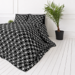 Bedding Set „Black Retro Rings“. Bedding sets 155x200, 140x200 cm, 150x200 cm, 160x200 cm, 180x200 cm, 200x200 cm, 200x220 cm, 220x240 cm Bedding Set „Black Retro Rings“. Bedding sets 155x200, 140x200 cm, 150x200 cm, 160x200 cm, 180x200 cm, 200x200 cm, 200x220 cm, 220x240 cm