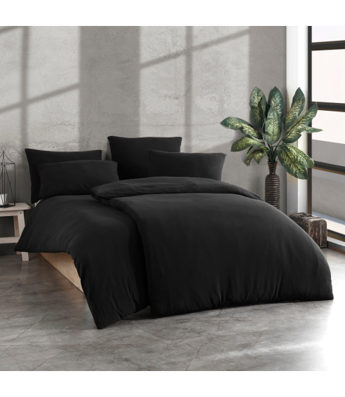 Bedding Set „Black Stone Washed“. Cotton bedding sets