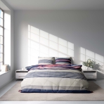 Bedding set “Blaze”. Patterned bedding sets, 140x200 cm, 150x200 cm, 160x200 cm, 200x200 cm, 200x220 cm. Chic grey bedding set featuring sophisticated lines in multiple colors.