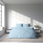 Bedding set “Blizzard”. Bedding sets 135x200, 140x200 cm, 200x200 cm, 200x220 cm, 220x240 cm. Soft light blue bedding set, perfect for a calming bedroom atmosphere.