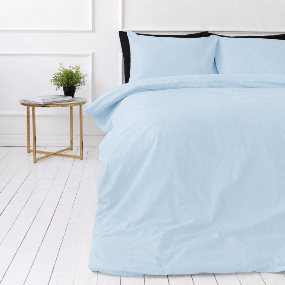 Bedding set “Blizzard”. Bedding sets 135x200, 140x200 cm, 200x200 cm, 200x220 cm, 220x240 cm. Soft light blue bedding set, perfect for a calming bedroom atmosphere. Bedding set “Blizzard”. Bedding sets 135x200, 140x200 cm, 200x200 cm, 200x220 cm, 220x240 cm. Soft light blue bedding set, perfect for a calming bedroom atmosphere.