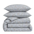 Bedding Set „Blossom“. Patterned bedding sets, 140x200 cm, 200x200 cm, 200x220 cm. Light blue-grey bedding set with a subtle sand botanical pattern. Bedding Set „Blossom“. Patterned bedding sets, 140x200 cm, 200x200 cm, 200x220 cm. Light blue-grey bedding set with a subtle sand botanical pattern.