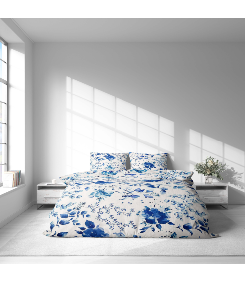 Bedding Set „Blue Fields“. Cotton bedding sets