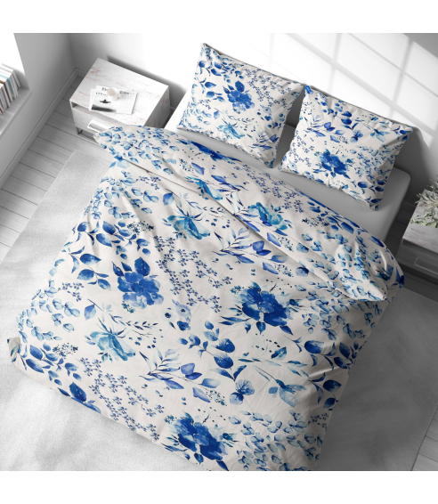Bedding Set „Blue Fields“. Cotton bedding sets