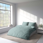 Bedding Set „Blue haze“. Blue bedding sets, 140x200 cm, 200x200 cm, 200x220 cm. Bedding set in a soothing light blue color, perfect for creating a tranquil and relaxing bedroom atmosphere.