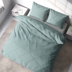 Bedding Set „Blue haze“. Blue bedding sets, 140x200 cm, 200x200 cm, 200x220 cm. Elegant light blue bedding set, designed to bring a sense of calm and tranquility to your sleeping space.