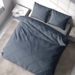 Bedding Set „Blue mirage“. Blue bedding sets, 140x200 cm, 200x200 cm, 200x220 cm. Serene blue-grey bedding set evokes peaceful vibes.