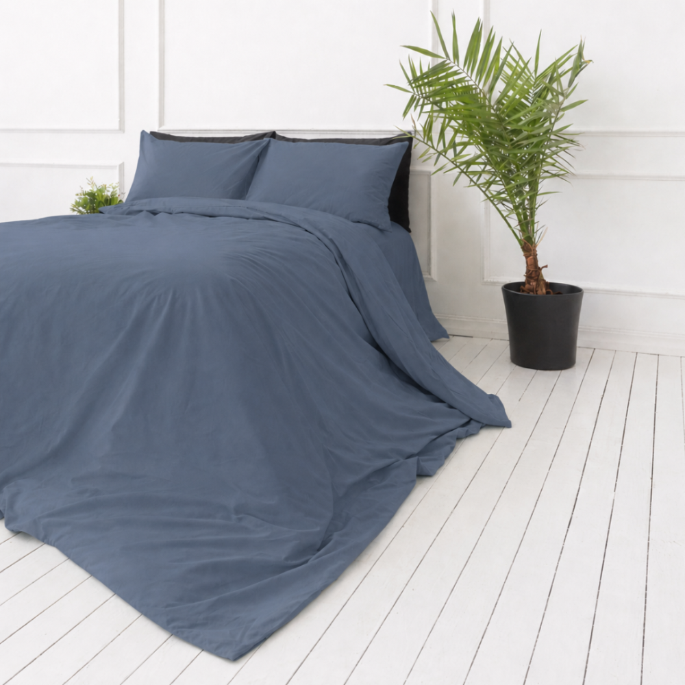 Bedding Set „Blue mirage“. Blue bedding sets, 140x200 cm, 200x200 cm, 200x220 cm. Chic blue-grey bedding set for a calming ambiance. Bedding Set „Blue mirage“. Blue bedding sets, 140x200 cm, 200x200 cm, 200x220 cm. Chic blue-grey bedding set for a calming ambiance.
