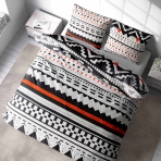 Bedding Set „Geometric Fusion“. Orange bedding sets, 200x220 cm