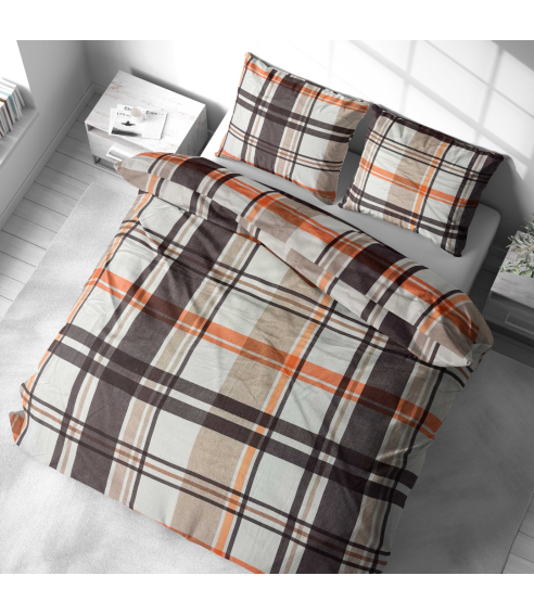 Bedding Set „Brownstone Grid“. Cotton bedding sets