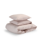 Bedding Set „Classic seashell“. Bedding sets 155x200, 140x200 cm, 160x200 cm, 200x200 cm, 200x220 cm, 220x240 cm. Light brown solid color bedding set.