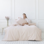 Bedding Set „Classic seashell“. Bedding sets 155x200, 140x200 cm, 160x200 cm, 200x200 cm, 200x220 cm, 220x240 cm. Neutral bedding set for a peaceful bedroom look.