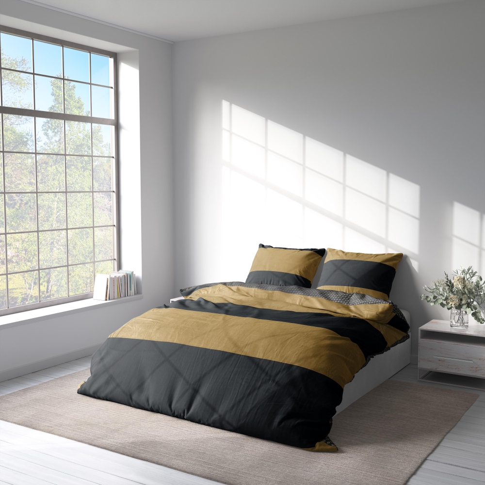 Bedding Set „Contrast“. Patterned bedding sets, 140x200 cm