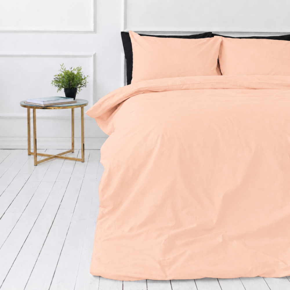 Bedding Set „Coral“. Bedding sets 155x200, 140x200 cm, 200x200 cm, 200x220 cm, 220x240 cm. Soft coral-colored bedding set for a tranquil bedroom ambiance. Bedding Set „Coral“. Bedding sets 155x200, 140x200 cm, 200x200 cm, 200x220 cm, 220x240 cm. Soft coral-colored bedding set for a tranquil bedroom ambiance.