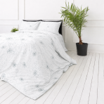 Bedding Set „Dandelion puff“. Bedding sets 155x200, 140x200 cm, 150x200 cm, 160x200 cm, 180x200 cm, 200x200 cm, 200x220 cm. Sophisticated white bedding set adorned with silver dandelion puffs, offering a dreamy and tranquil vibe. Bedding Set „Dandelion puff“. Bedding sets 155x200, 140x200 cm, 150x200 cm, 160x200 cm, 180x200 cm, 200x200 cm, 200x220 cm. Sophisticated white bedding set adorned with silver dandelion puffs, offering a dreamy and tranquil vibe.