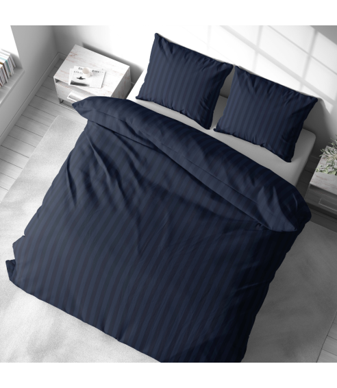 Bedding Set „Dark Blue Stripes“. Hotel bedding sets