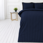 Bedding Set „Dark Blue Stripes“. Patterned bedding sets, 140x200 cm, 150x200 cm, 160x200 cm, 180x200 cm, 200x200 cm, 200x220 cm. Luxurious dark blue bedding set featuring a subtle stripe pattern for a modern and stylish look. Bedding Set „Dark Blue Stripes“. Patterned bedding sets, 140x200 cm, 150x200 cm, 160x200 cm, 180x200 cm, 200x200 cm, 200x220 cm. Luxurious dark blue bedding set featuring a subtle stripe pattern for a modern and stylish look.