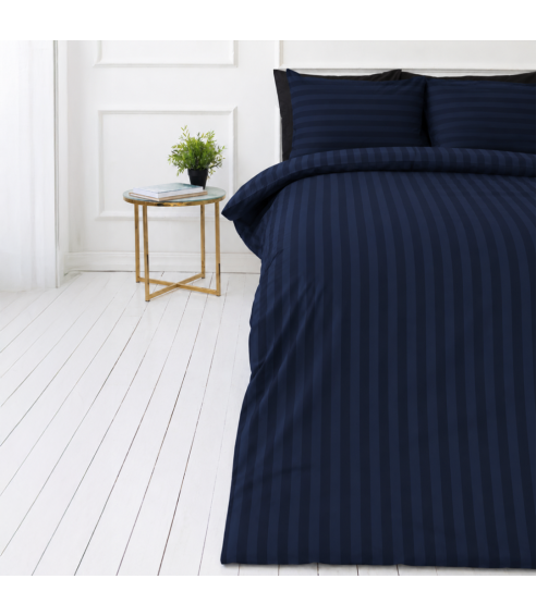 Bedding Set „Dark Blue Stripes“. Hotel bedding sets